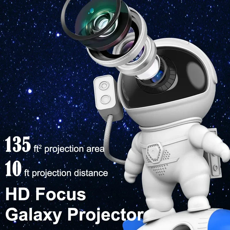 Big Size Astronaut Amazing Earth, Moon and Galaxy Projection + Night Light Lamp 360° Rotate + 12 Planet Filters