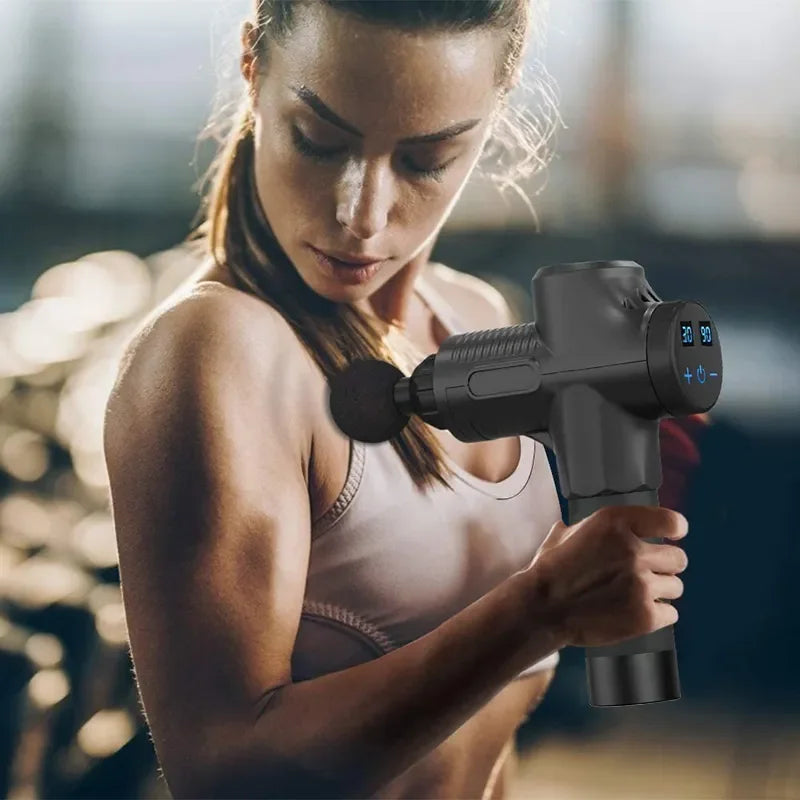 Massage Gun - Electric Percussion Muscle Pistol - Massager For Body + 30 Levels