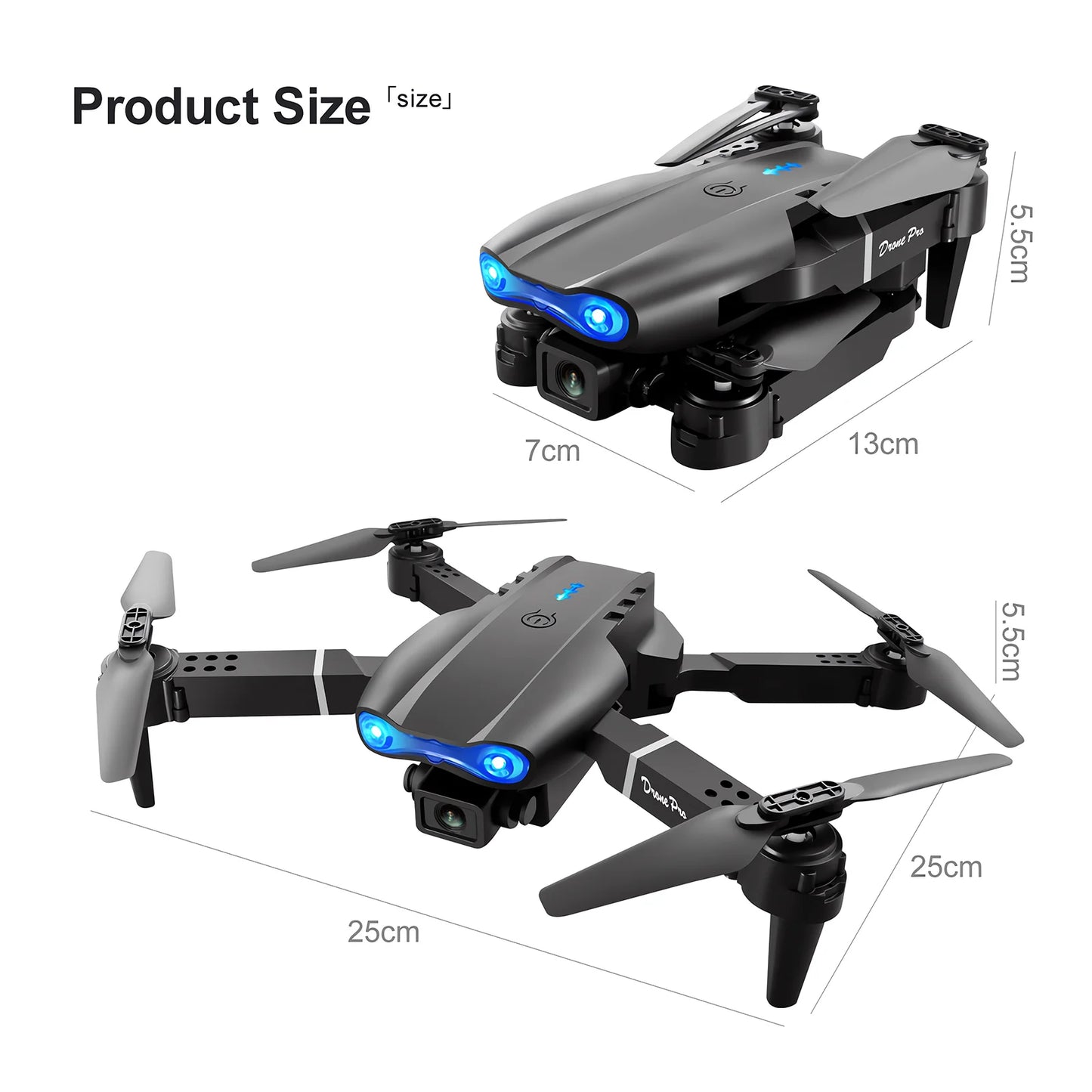 Foldable E99Pro RC Drone + 4K Professional + Wide Angle + Dual HD Camera + 5G WIFI
