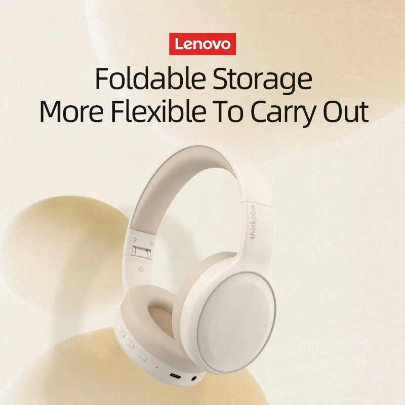 Lenovo TH30 Wireless Headphones + Bluetooth 5.3 Earphones + Foldable Gaming Headset